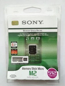 Sony Memory Stick Micro M2 512MB Inc M2 Kartenadapter MSAC-MMS - Bild 1 von 1