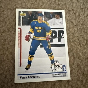 1992-93 Upper Deck - Ice Hockey World #375 Peter Forsberg - Picture 1 of 2