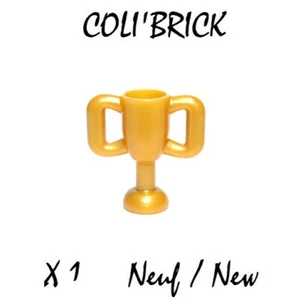 Lego 10172 - 1x Coupe Trophée Minifig Utensil Trophy Cup - Pearl Gold - NEW - Picture 1 of 1
