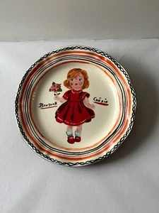 NATHALIE LETE Anthropologie Bonjour Cherie Little Girl Dinner Plate 10" - Picture 1 of 5