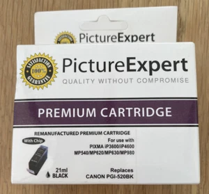 Picture Expert Ink Carrridge replaces Canon PGI-520BK- BLACK - Picture 1 of 4