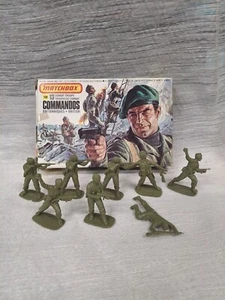 Matchbox Commandos 13 Combat Troops 1/32 Scale Figures 1978 8 Pieces Open Box - Picture 1 of 1