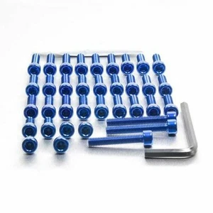 KIT VITI MOTORE SERIE BULLONERIA COMPLETA BLU HONDA HORNET 1998-2006 - Picture 1 of 1