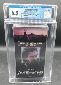 First Print ! 1990 6.5 A+ DANCES WITH WOLVES VHS GRADED MOVIE IGS VGA  - Picture 1 of 3