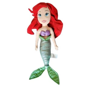 Disney Store La Sirenita 21" Ariel Peluche Muñeca de Peluche Pelo Rojo Púrpura - Imagen 1 de 6
