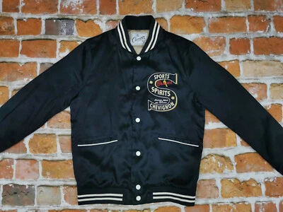 Chevignon Vintage BOMBER Jacket Braves Spirit Sky League Navy Blue Size: S Mint - Image 1 of 4