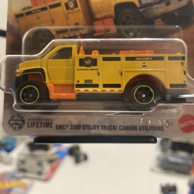 2025 Matchbox GMC 3500 Utility Truck (Electrical Service) Yellow 47/125 New A15 - Image 1 of 4