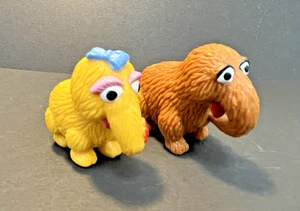2 Sesame Street PVC figurines, Alice & Mr. Snuffleupagus, vintage, Applause, 2" - Picture 1 of 10