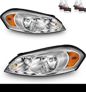 Headlights Assembly W/Bulbs for 2006-2013 Chevy Impala for 14-16 Chevy Impala  1 - Picture 1 of 15