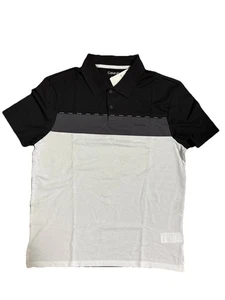 NEU Calvin Klein Herren Classic Fit Polo 2-Knopfleiste Hemd schwarz/weiß Gr. M - Bild 1 von 4
