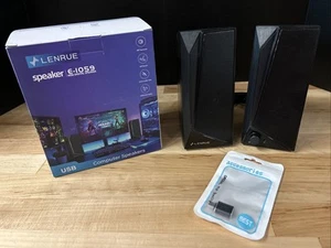 2 juegos de altavoces para computadora LENRUE - E-1059 alimentados por USB/USBC 4 altavoces leer - Imagen 1 de 17