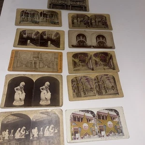 Lot 11 Stereoview Vtg 1900’s Art Cathedrals Statue England Berlin Gallery - Picture 1 of 6