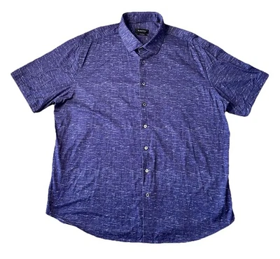 BUGATCHI 8 way stretch shirt men’s 3XL ooohCotton Tech Short sleeve button up - Image 1 of 4