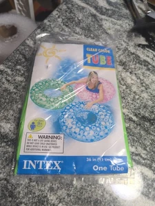 Vintage Intex Clear Color Tube Ring Pool Float 2012 grün 36" - Bild 1 von 3