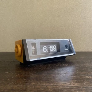 Copal RP-200 Vintage Alarm Flip Clock Color Yellow retro working accurately Rare - Picture 1 of 10