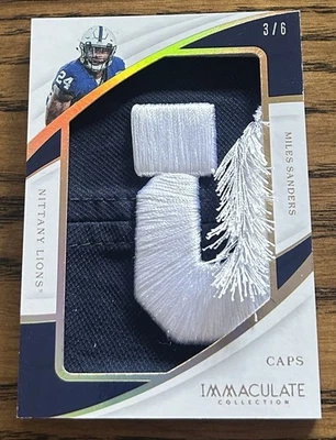 2019 Immaculate Collection Player Caps Team Logo #29 Miles Sanders Eagles RC 3/6 - Image 1 of 2