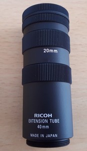 RICOH FP-RGST extenstion tube set TV lens 5, 10, 20, 40mm