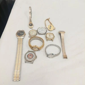 WATCHMAKERS Lot of 10 Mixed Brand Vintage To Now Wristwatches Parts or Repair - Picture 1 of 8