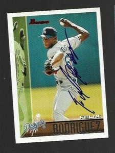 1995 Bowman FELIX RODRIGUEZ Signed Card autograph DODGERS GIANTS WORLD SERIES RC - Picture 1 of 1