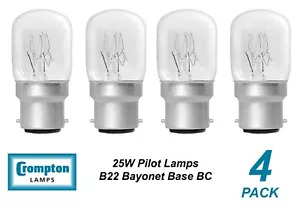 4 x 25W Clear Pilot Light Globes Bulbs Lamps B22 Bayonet BC 10181 - Picture 1 of 2