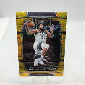 2021-22 PANINI SELECT KARL ANTHONY TOWNS GOLD PRIZM #’D /10 TIMBER WOLVES 🏀 #10