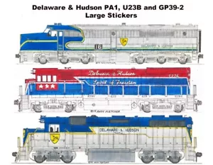 Delaware & Hudson PA1, U23B, GP39-2 3 adesivi grandi 2,5""x9-10"" Andy Fletcher - Foto 1 di 1