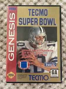 Tecmo Super Bowl (Sega Genesis, 1993) Case Manual NUR HÜLLE - Bild 1 von 3