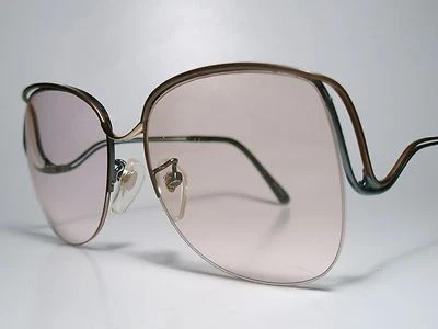 NOS Vintage Feminino "TURA" Cordão Armação de Óculos/sol Sem Armação Verde/Marrom 55-17 M - Imagem 1 de 4