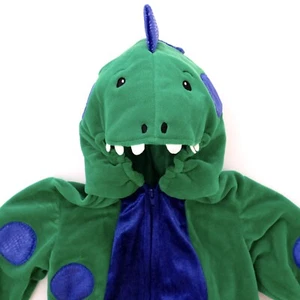NEW MINIWEAR INFANT BABY 12 MONTHS DINOSAUR COSTUME HALLOWEEN HOOD GREEN JUMPER - Picture 1 of 8