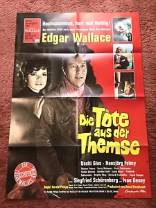 Die Tote aus der Themse Kinoplakat Poster A1, Edgar Wallace, Uschi Glas, Felmy - Bild 1 von 1