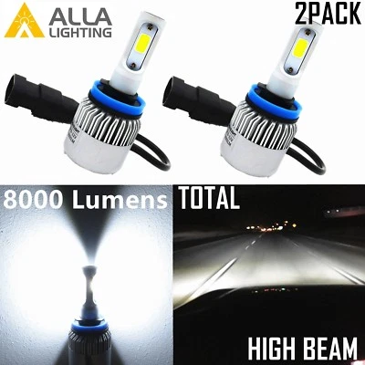 Allá Lighting 8000LM 6000K COB-LED H9 haz alto faros bombillas lámpara xenón blanco Foto 1 de 4