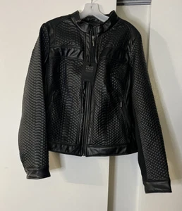 Chaqueta de cuero sintético Lane Bryant talla 14-16 - Imagen 1 de 2