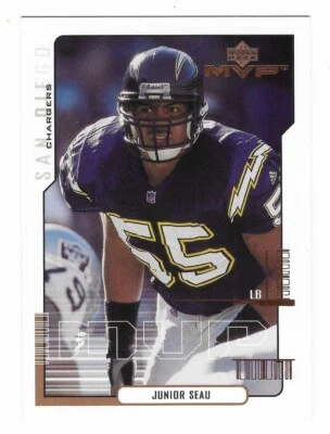 JUNIOR SEAU 2000 Upper Deck MVP Football # 148 San Diego Chargers HOF NM - MT - Image 1 of 2