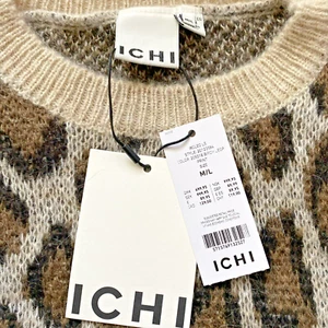Ladies Leopard Print Design Jumper Size M/L by ICHI - BNWT - Picture 1 of 12