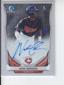 2014 Bowman CHrome Draft Nick Gordon 1st Auto Twins BCA-NG