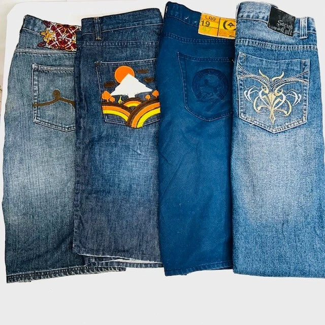 (3) VGT. LRG Shorts Mens Blue Denim: Sz. 34, 36, 38 & Sacred Cult Embroided Sz40 - Image 1 of 4