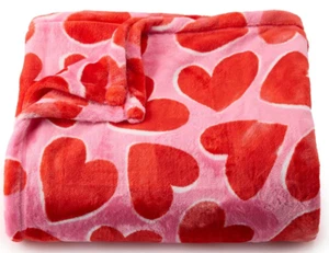 Valentine's Day HEARTS Red Pink Oversized 5x6 ft THROW BLANKET The Big One NEW! - Picture 1 of 1