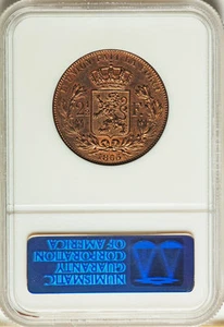 1865 Belgium 2.5  2 1/2 Francs NGC PROOF 65 The Great Rarity of Belgium Coins - Picture 1 of 2