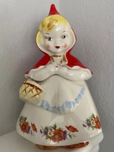 Vintage Little Red Riding Hood Hull Cookie Jar 13 Inches Tall See Issues - Picture 1 of 14