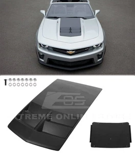 Matte Black Hood Vent For 10-15 Chevrolet Camaro ZL1 TL1 Style Bonnet Air Duct - Picture 1 of 9