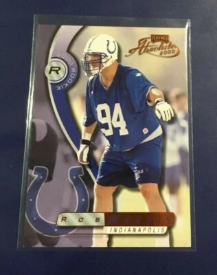 2000 Playoff Absolute # 193 ROB MORRIS ROOKIE SP 2873/3000 Indianapolis Colts  - Image 1 of 2
