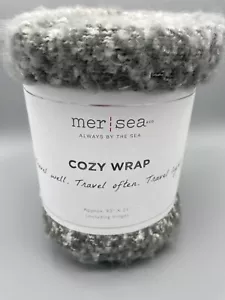 Mer Sea & Co. Cozy Travel Wrap 93" x 21" including fringe Gray - Picture 1 of 3