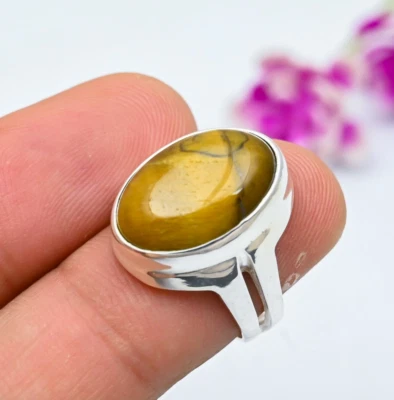 虎眼宝石手工 925 纯银神奇珠宝戒指 礼物 — 第 1/4 张图片