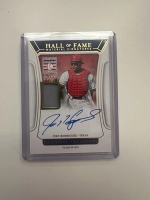 Panini National Treasures 2022 HOF Material Signatures Iván Rodríguez/25 Foto 1 de 2