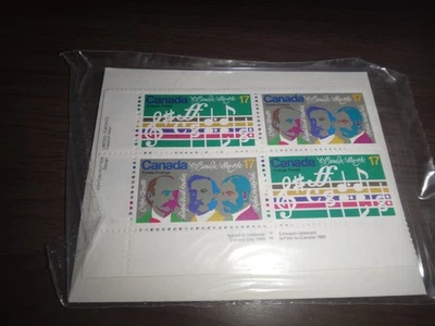 Canadá Juego de 4 bloques de esquina con inscripción de 4 scott #858a como nuevo nunca articulado Foto 1 de 2