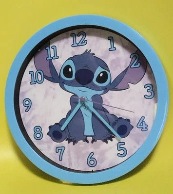 Reloj de Pared Analógico Azul Lilo and Stitch de Disney de Lindo Curioso Punto Sentado Foto 1 de 3