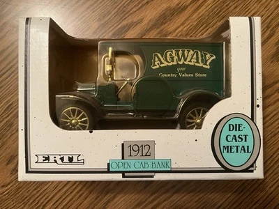 AGWAY 1912 BANCO CABINA ABIERTA - ERTL #7615 #2972 metal fundido a presión escala 1/25 nuevo en caja Foto 1 de 4