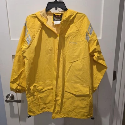 Vtg Sterns Rain Jacket Coat With Hood Yellow Size XL 13/14 - Image 1 of 4