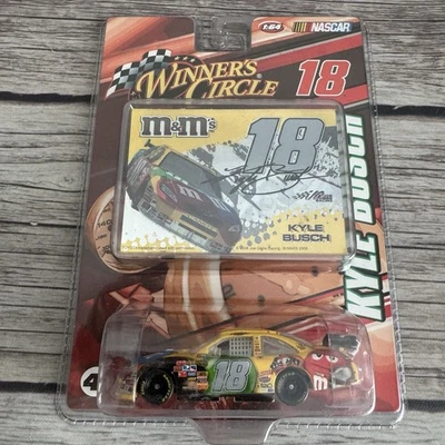 Kyle Busch #18 M&M’s 1:64 NASCAR Diecast 2008 Foil Card Winners Circle COT Car - Image 1 of 4