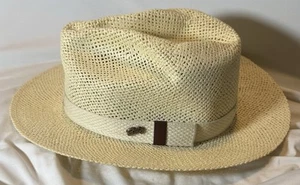 Men's Bailey Of Hollywood “Densel” Panama Hat Ivory Travel Medium USA MADE - Picture 1 of 8